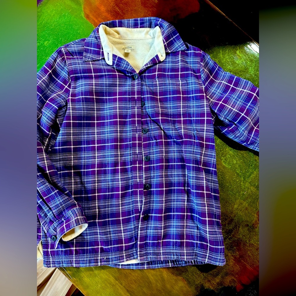 LL Bean Fleece Button Up - XS